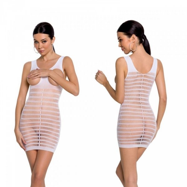 BS092 Bodystocking Biały