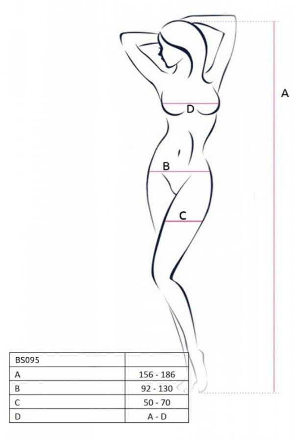 BS095 Bodystocking Biały