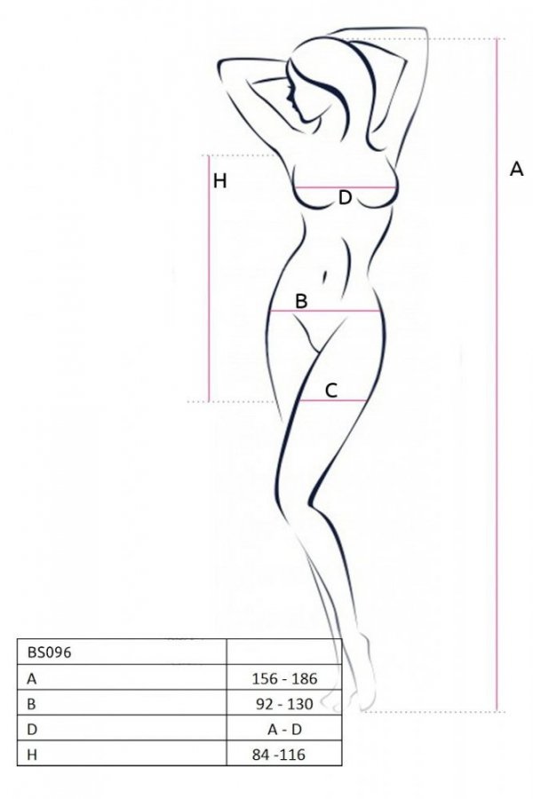 BS096 Bodystocking Czerwony