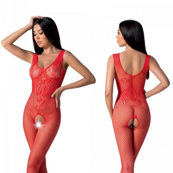 BS098 Bodystocking Czerwony