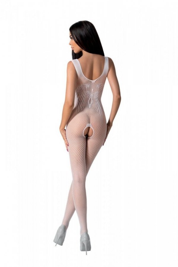 BS098 Bodystocking Biały