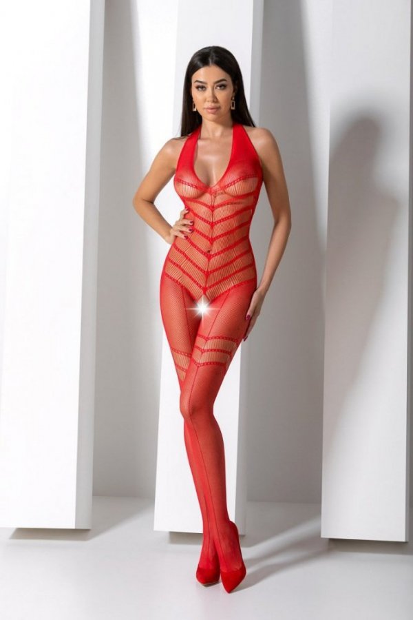 BS100 Bodystocking Czerwony