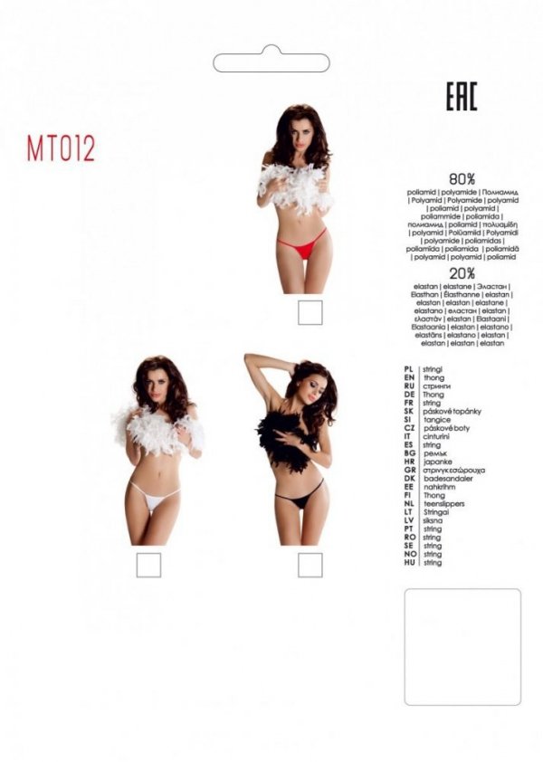 MT012 Białe stringi