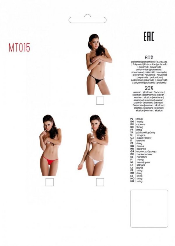 MT015 Czerwone stringi