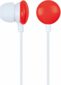 Słuchawki douszne GEMBIRD Candy  (0.9m /3.5 mm wtyk/Biało-czerwony)