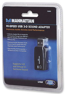 Karta dźwiękowa MANHATTAN Hi-Speed USB 3-D 150859