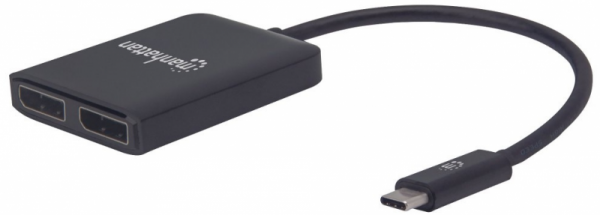 Adapter MANHATTAN 152952 USB-C - 2x DisplayPort