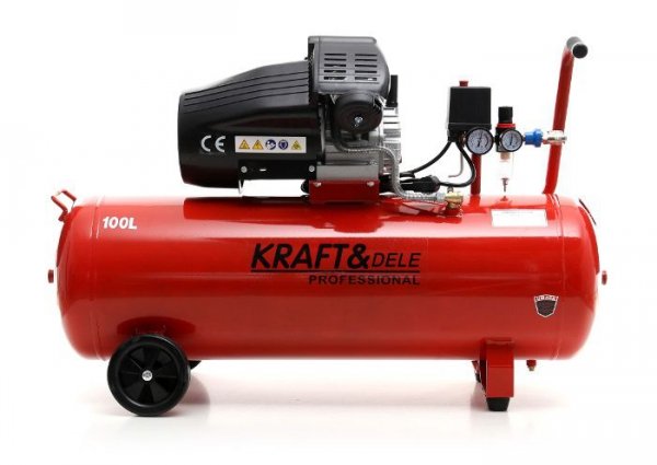 Kompresor olejowy 100L 2 Tłoki KD1480 + Separator