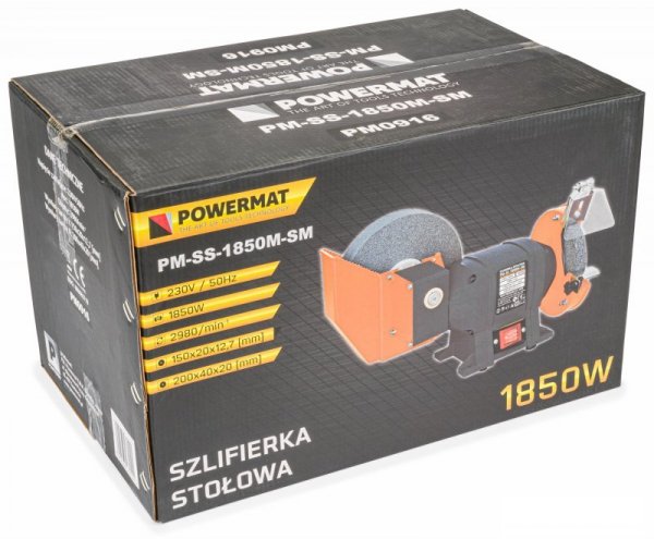 Szlifierka stołowa kamieniowa boczna 1850W PM-SS-1850M-SM