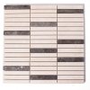Mozaika z marmuru BEIGE CRYSTALLINO & MOUNT GREY - paski