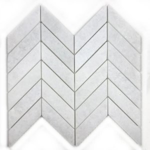 Mozaika z marmuru Bianco Neve DECO grey, szlif 