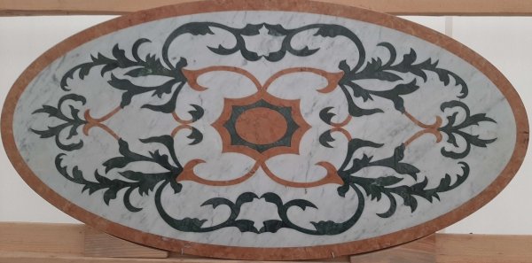 Rozeta marmurowa, owalna 120x60