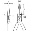 SZCZYPCE TNĄCE PÓŁOKRĄGŁE PROSTE 140MM