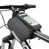 Torba rowerowa na ramę + odczepiany pokrowiec na telefon do 6.5 1.5l czarna