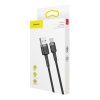 Wytrzymały elastyczny kabel przewód USB USB-C QC3.0 3A 1M czarno-szary