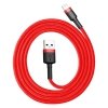 Wytrzymały elastyczny kabel przewód USB Iphone Lightning QC3.0 2.4A 1M czerwony
