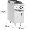 Grill gazowy ryflowany z szafką na propan / LPG / gaz ziemny 6 kW