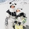 Rękawiczki narciarskie dziecięce bez palców Panda Heat rozmiar S - czarne/białe