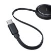 Kabel przewód zwijany USB-C - 2 x USB-C Bright Mirror Series 100W 1m - czarny