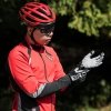 Rękawiczki rowerowe ocieplane długie rozmiar M - czarno-szare