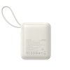 Powerbank 10000mAh 22.5W z wbudowanymi kablami USB-C Lightning - biały