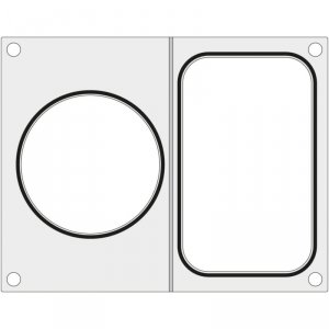 Matryca do zgrzewarki CAS CDS-01 na tackę bez podziału 178x113 mm + pojemnik śr. 115 mm - Hendi 805428