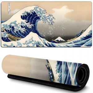 Podkładka mata gamingowa na biurko dla gracza XXL 90 x 40 cm - fale