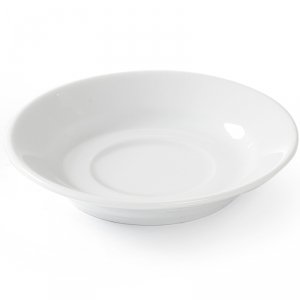 Spodek do filiżanki do kawy OPTIMA biała porcelana śr. 90mm zestaw 12szt. - Hendi 770917