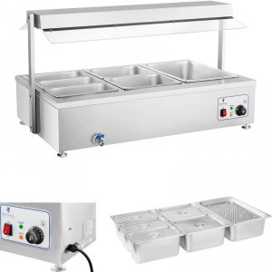 Bemar wodny podgrzewacz wolnostojący z kranem 6 x GN 150mm 55L Royal Catering