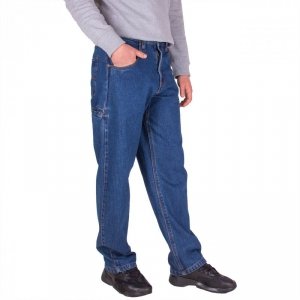 Spodnie robocze jeans do pasa bhp gruby niezniszczalny denim bawełna-FIRI : Rozmiar - W32-L32