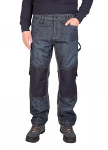 Spodnie robocze jeans męskie z wzmocnieniami -100% bawełna-FIRI : Rozmiar - W30-L34