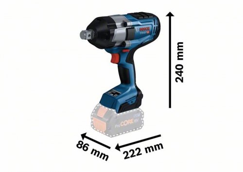 KLUCZ UDAROWY AKUMULATOROWY 3/4&#039;&#039; GDS 18V-1050H 2*8.0AH