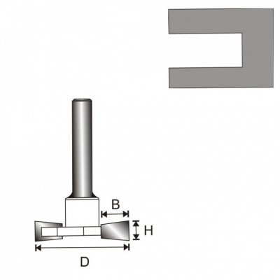 FREZ ROWKUJĄCY T T12 D32 H6.35 B9.4MM