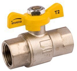 KUREK KULOWY GAZOWY 1/2&#039;&#039; Z MOTYLEM Z GWINTEM W/W