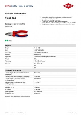 SZCZYPCE UNIWERSALNE PVC 160MM