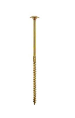 WKRĘT DO DREWNA Z KOŁNIERZEM NA TORX OCYNK ŻÓŁTY 5*90MM T25