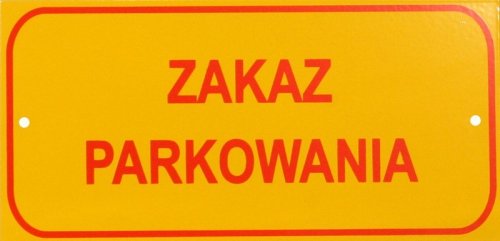 TABLICA MAŁA 10*20CM ZAKAZ PARKOWANIA
