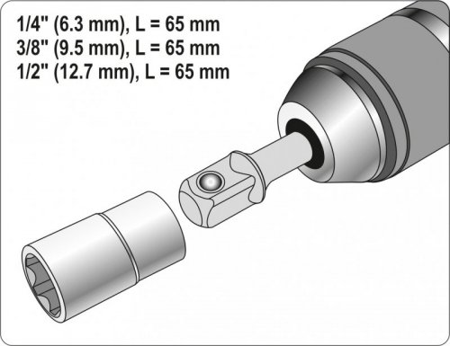 ADAPTER SDS PLUS DO NASADEK 1/4&#039;&#039;, 3/8&#039;&#039;, 1/2&#039;&#039;