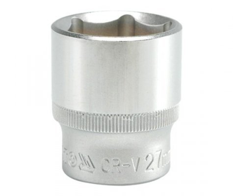 NASADKA KRÓTKA 6-KĄTNA CHROMOWANA 1/2&#039;&#039; 27MM