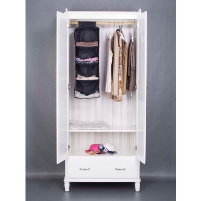 Organizer 4-częściowy 30x30x84cm wiszący do szafy  NIEBIESKI