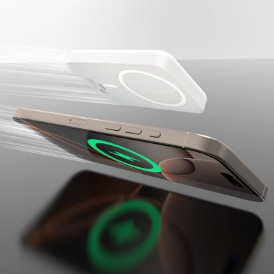 Powerbank K26S 5000mAh 20W USB-A / USB-C / MagSafe - biały
