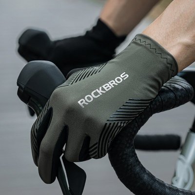 Rękawiczki rowerowe amortyzujące pełne rozmiar XXL - zielone