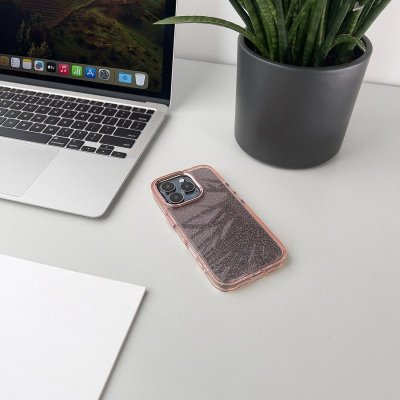 Etui ochronne na Samsung Galaxy S24 FE Glitter Case - różowe z brokatem