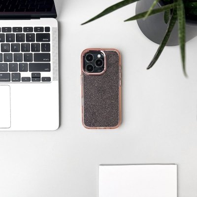 Etui ochronne na Samsung Galaxy S24 FE Glitter Case - różowe z brokatem