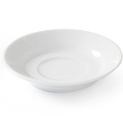 Spodek do filiżanki do kawy OPTIMA biała porcelana śr. 90mm zestaw 12szt. - Hendi 770917