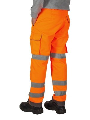 Spodnie robocze męskie ostrzegawcze wodoodporne pomarańczowe FIRI : Rozmiar - 46