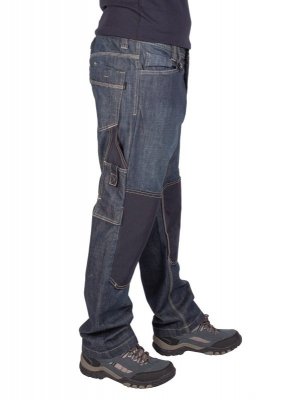 Spodnie robocze jeans męskie z wzmocnieniami -100% bawełna-FIRI : Rozmiar - W36-L34
