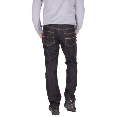 Spodnie męskie prosta nogawka jeans-jednobarwny bez przetarć-FIRI : Nazwa własna koloru - Czarny, Rozmiar - 33
