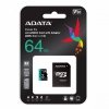 ADATA KARTA PAMIĘCI MICROSD PREMIER PRO 64GB UHS1 U3 V30 A2 + ADAPTER