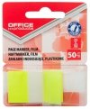 ZAKŁADKI INDEKSUJĄCE FOLIOWE 25X43MM OFFICE PRODUCTS ŻÓŁTE 50 SZT